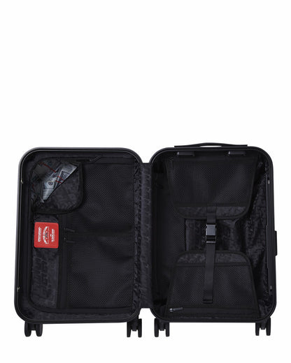 Sprayground REALITY CHECK SHARKITECTURE CARRY-ON JETBLACK LUGGAGE (GOLD HARDWARE)