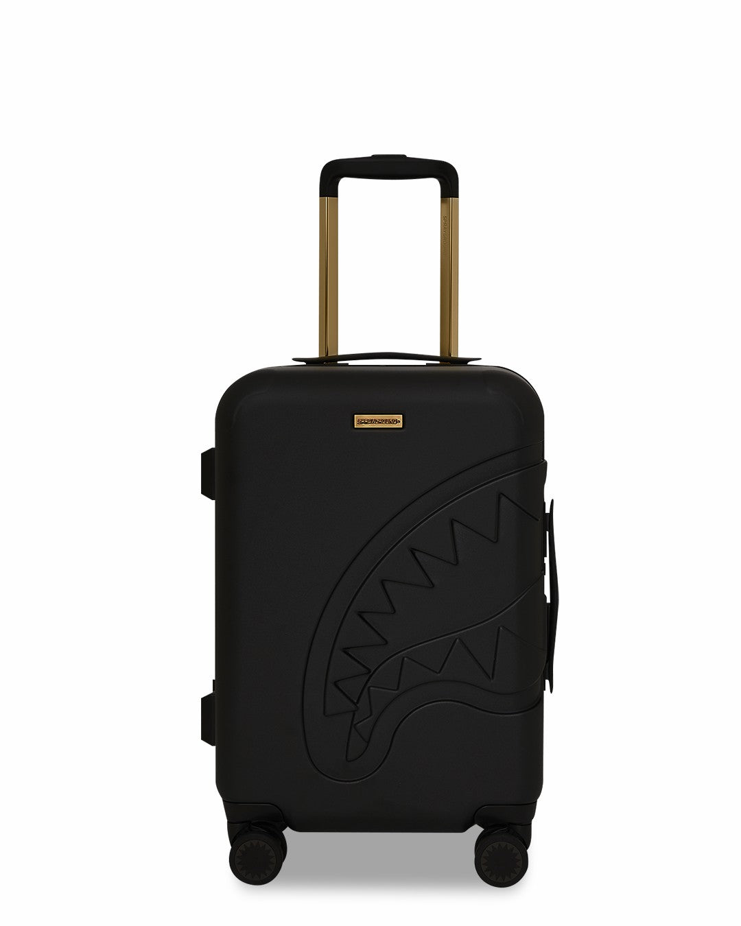 Sprayground REALITY CHECK SHARKITECTURE CARRY-ON JETBLACK LUGGAGE (GOLD HARDWARE)