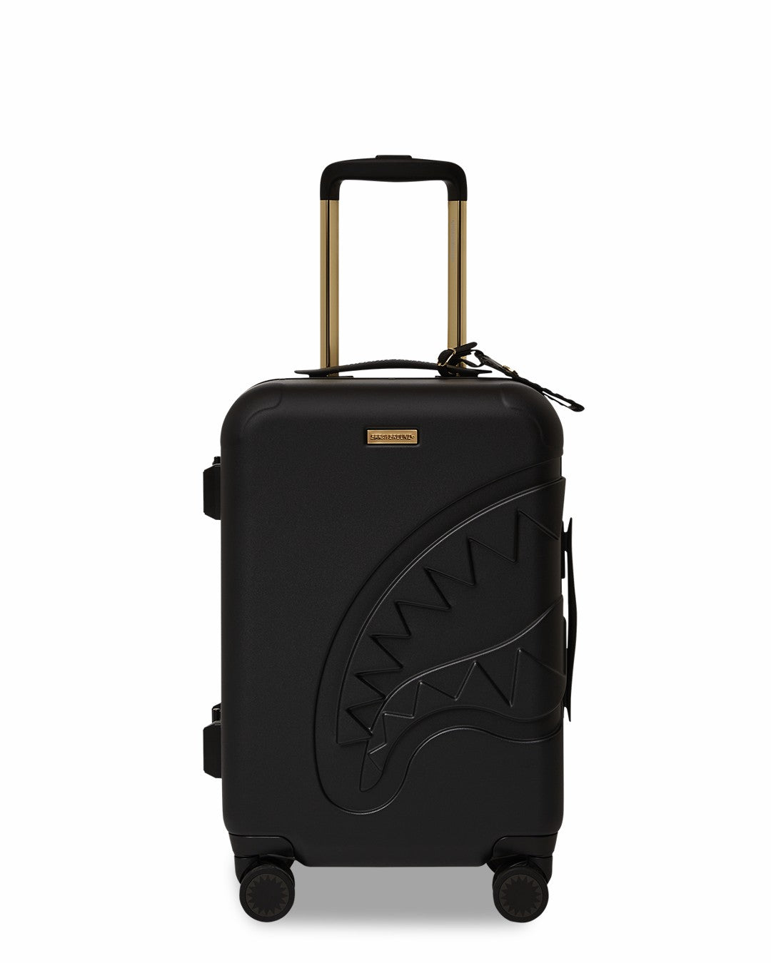 Sprayground REALITY CHECK SHARKITECTURE CARRY-ON JETBLACK LUGGAGE (GOLD HARDWARE)