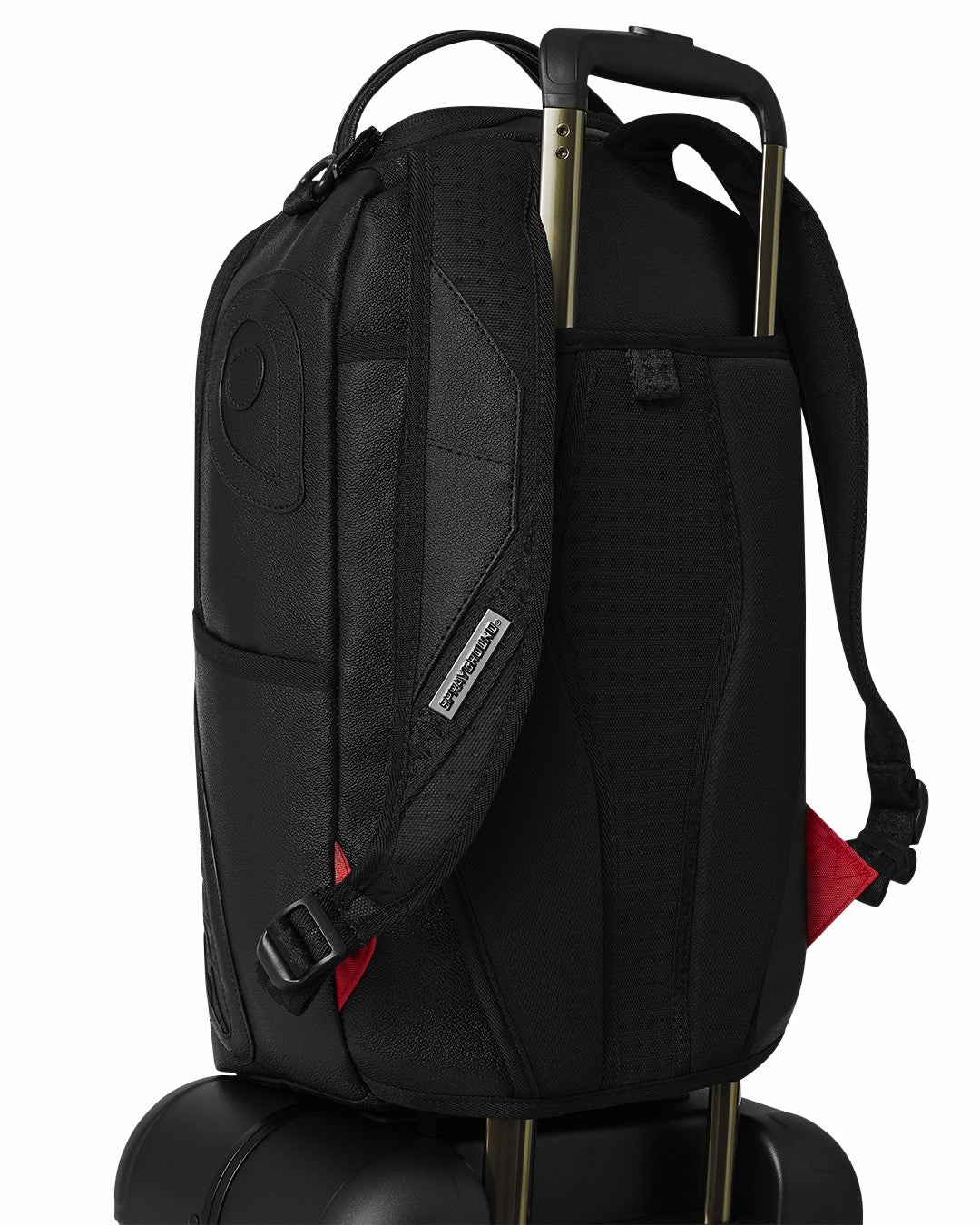 Sprayground REALITY CHECK SHARKITECTURE CARRY-ON JETBLACK LUGGAGE (GUNMETAL HARDWA