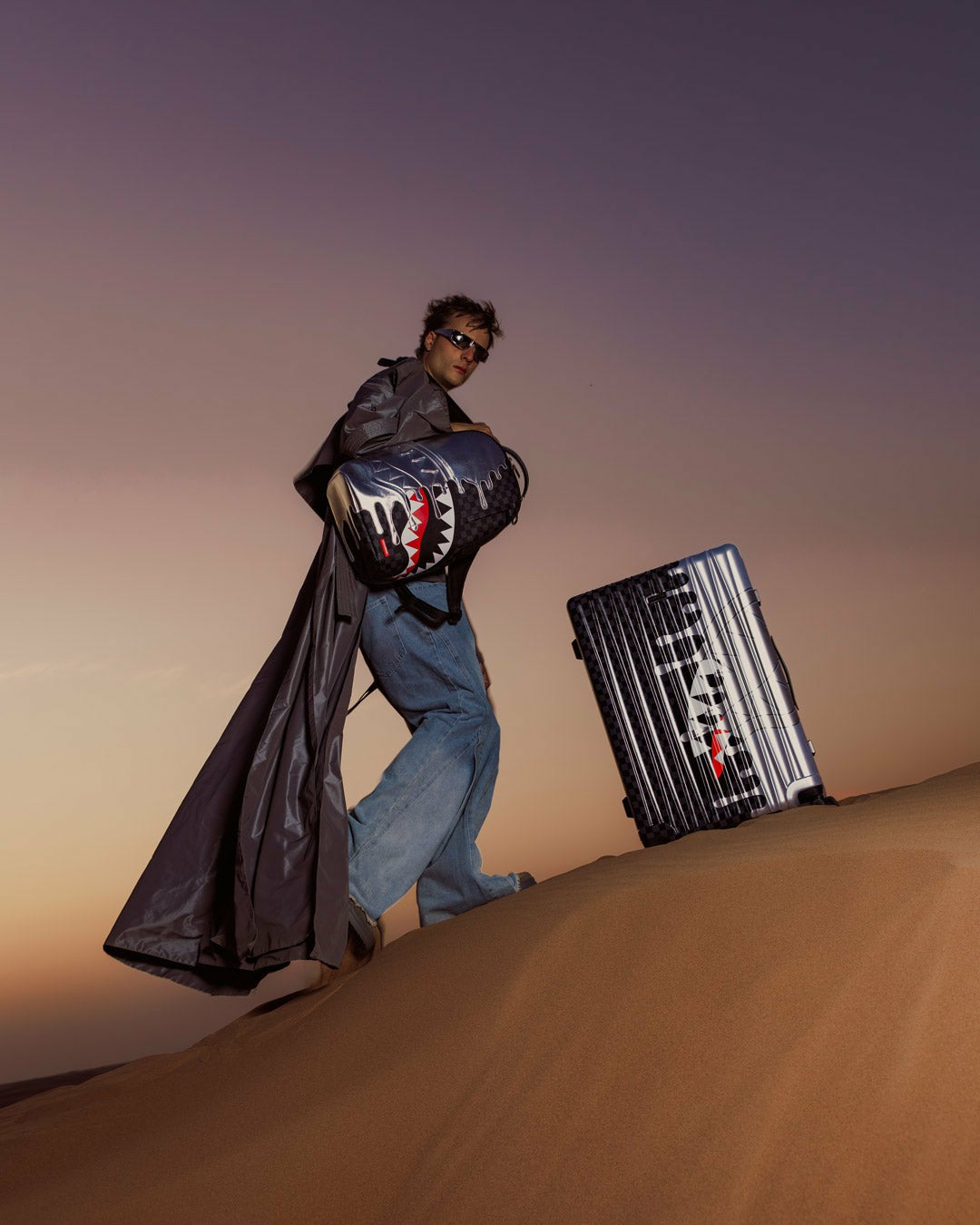 Sprayground CHROME SPECTRE FULL-SIZE LUGGAGE