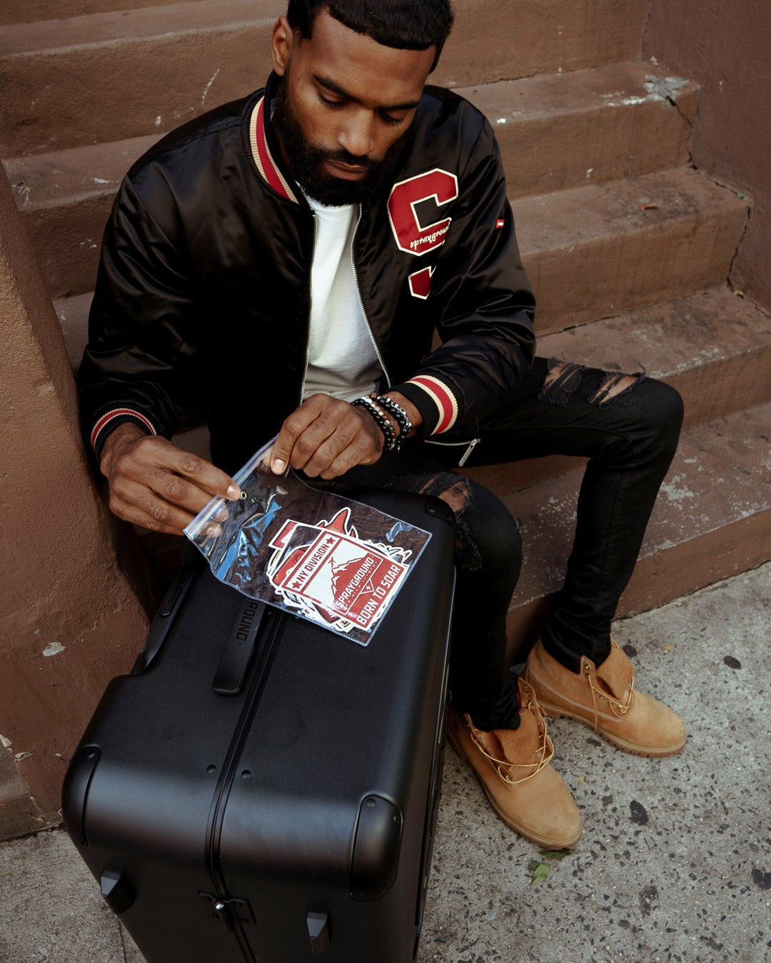 Sprayground THE JOURNEY BEGINS SHARKITECTURE FULL-SIZE LUGGAGE