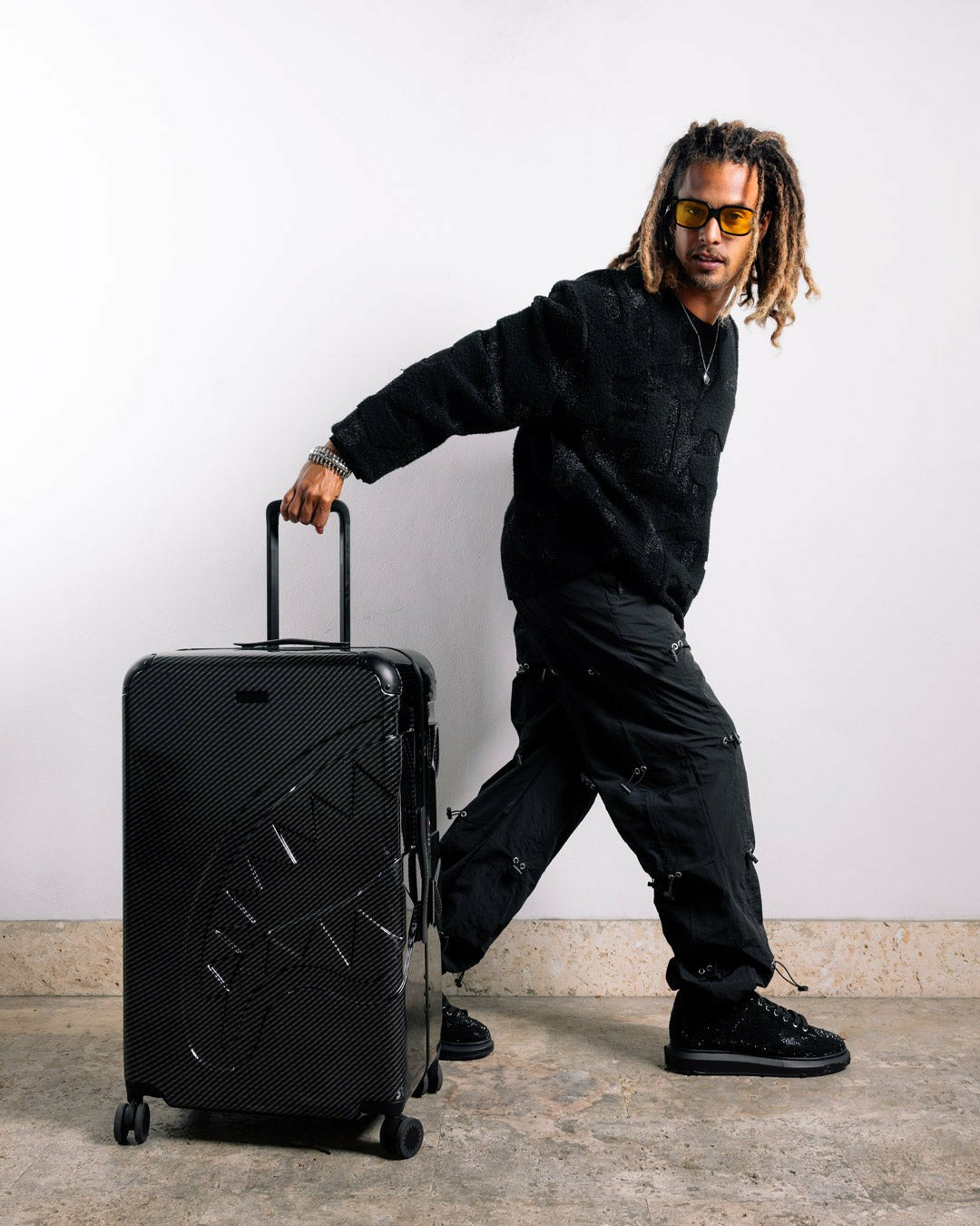 Sprayground NIGHTFALL SHARKITECTURE FULL-SIZE LUGGAGE