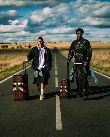 Sprayground SHARKS IN PARIS BLUR EFFECT FULL SIZE LUGGAGE