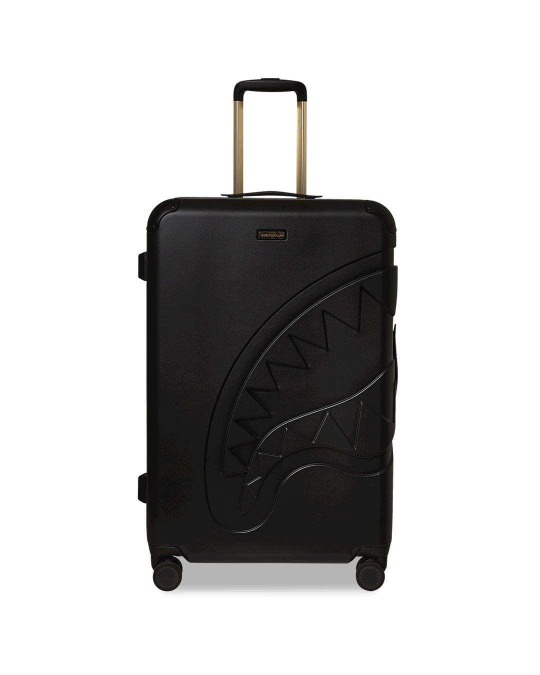 Sprayground REALITY CHECK SHARKITECTURE FULL-SIZE JETBLACK LUGGAGE (GOLD HARDWARE)