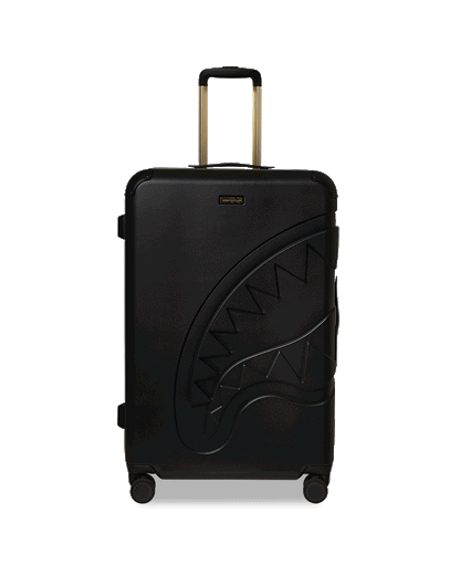 Sprayground REALITY CHECK SHARKITECTURE FULL-SIZE JETBLACK LUGGAGE (GOLD HARDWARE)