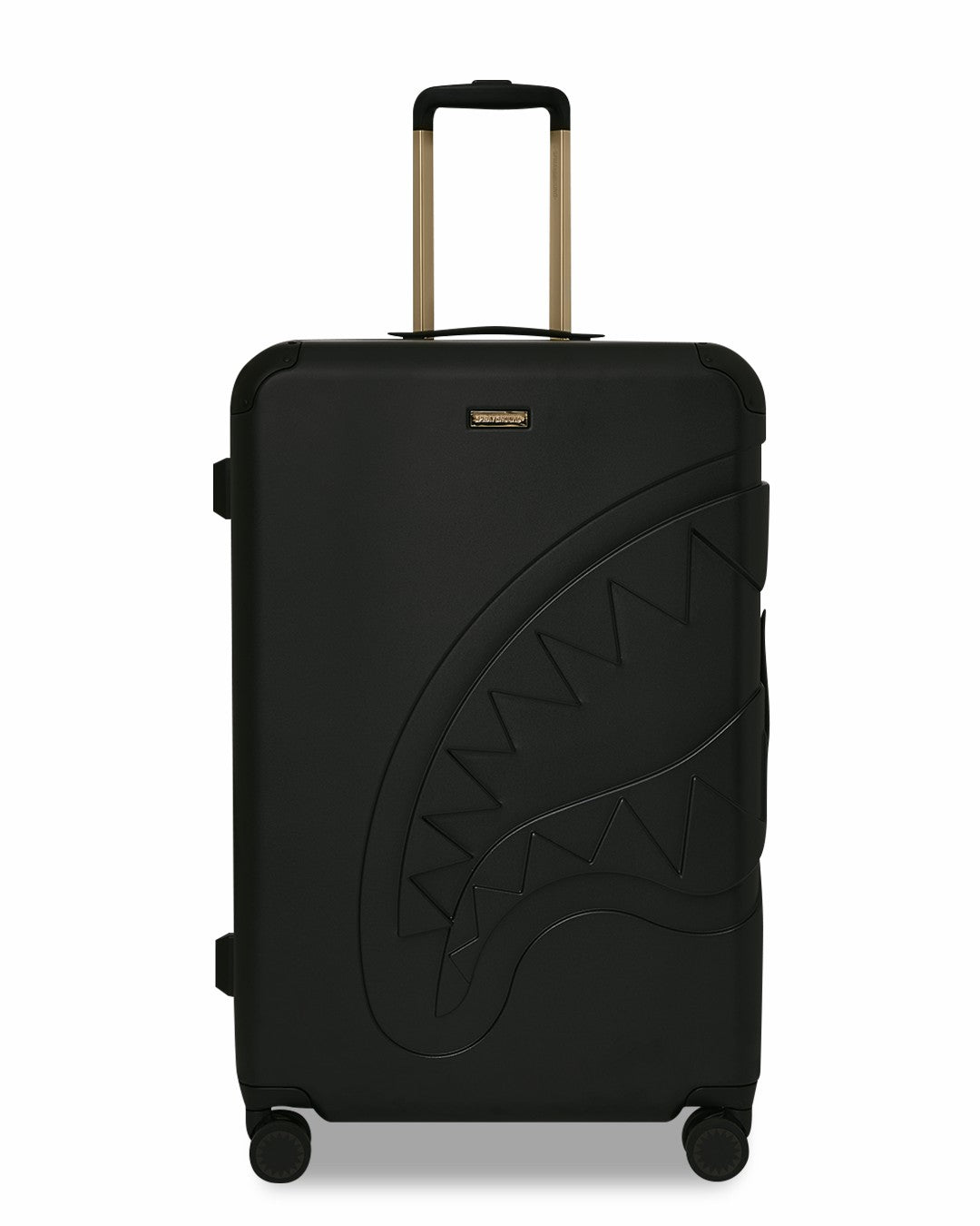 Sprayground REALITY CHECK SHARKITECTURE FULL-SIZE JETBLACK LUGGAGE (GOLD HARDWARE)