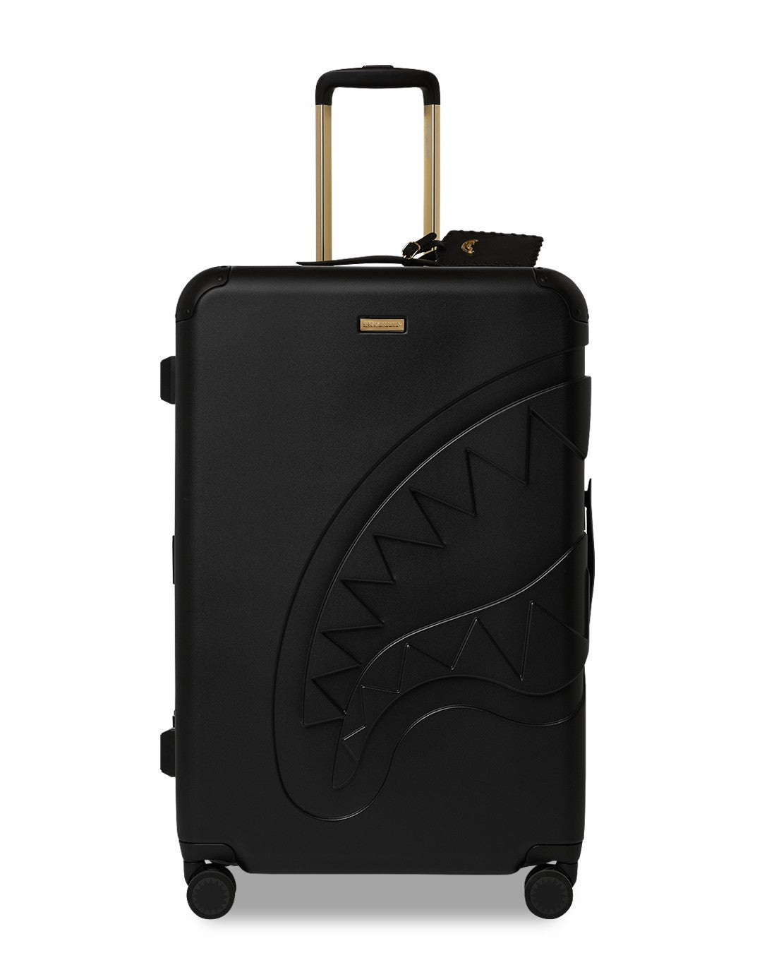Sprayground REALITY CHECK SHARKITECTURE FULL-SIZE JETBLACK LUGGAGE (GOLD HARDWARE)