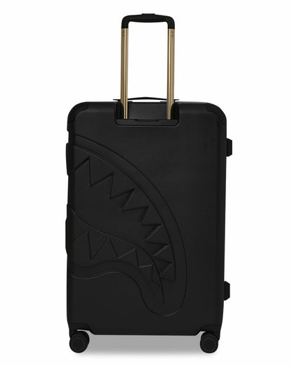 Sprayground REALITY CHECK SHARKITECTURE FULL-SIZE JETBLACK LUGGAGE (GOLD HARDWARE)