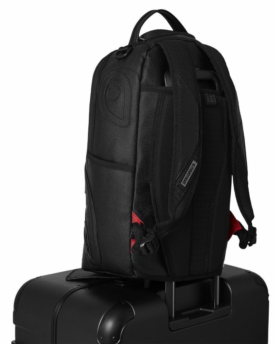 Sprayground REALITY CHECK SHARKITECTURE FULL-SIZE JETBLACK LUGGAGE (GUNMETAL HARDW