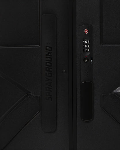 Sprayground REALITY CHECK SHARKITECTURE FULL-SIZE JETBLACK LUGGAGE (GUNMETAL HARDW