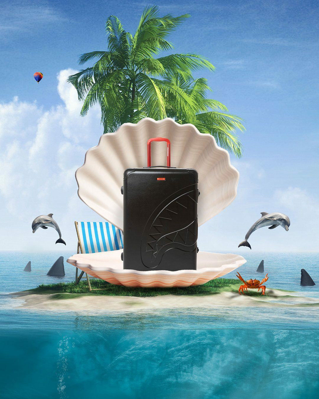 Sprayground SHARKITECTURE MOLDED 29” FULL-SIZE LUGGAGE