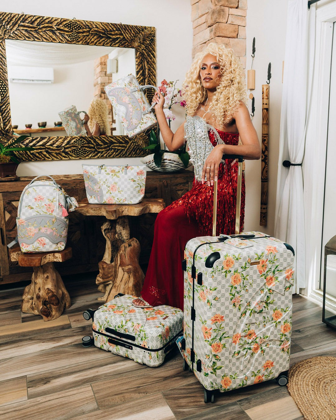 Sprayground A.I. AFRICAN INTELLIGENCE ELEGANT ENERGY TOTE - SANDFLOWER COLLAB