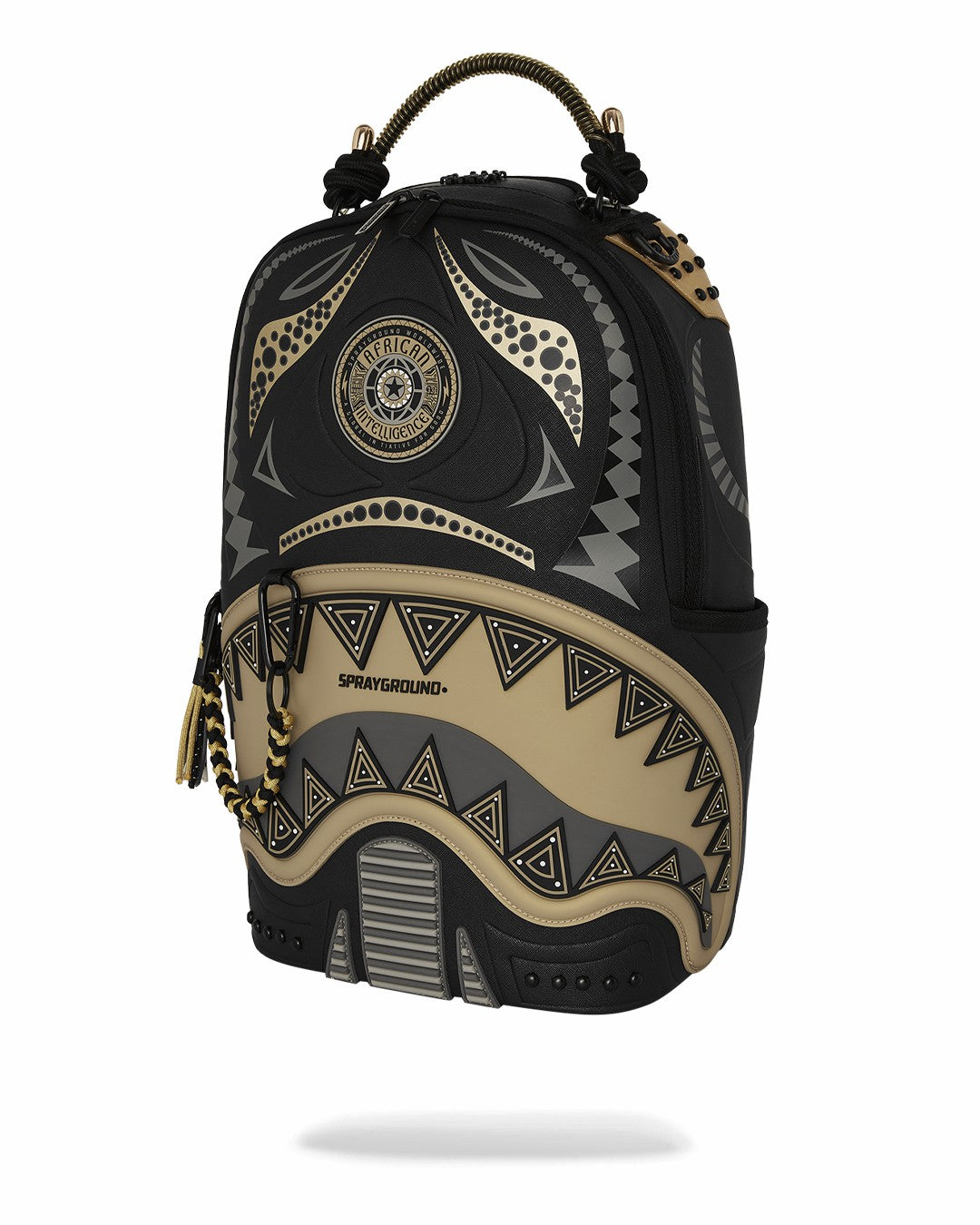 Sprayground A.I. AFRICAN INTELLIGENCE SHARKS OF THE GOLD OCEAN BACKPACK - SANDFLOW