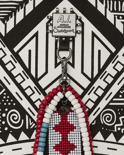 Sprayground A.I. AFRICAN INTELLIGENCE THE SKYHAWK BACKPACK - SANDFLOWER COLLAB