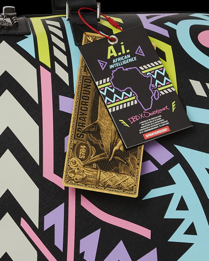 Sprayground A.I. PATH TO THE FUTURE III DUFFLE - SANDFLOWER COLLAB (GLOW IN THE DA