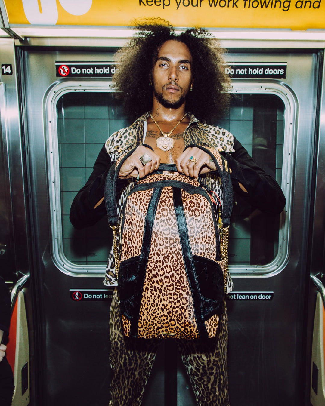 Sprayground AFRICAN INTELLIGENCE 9 COURAGE LIVES ON BACKPACK - SANDFLOWER COLLAB