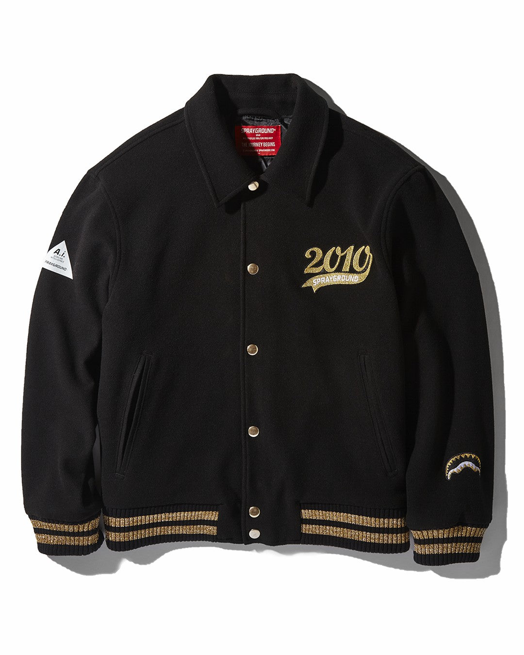 Sprayground A.I.9 AFRICAN INTELLIGENCE GUILDED LEOPARD - SANDFLOWER COLLAB VARSITY