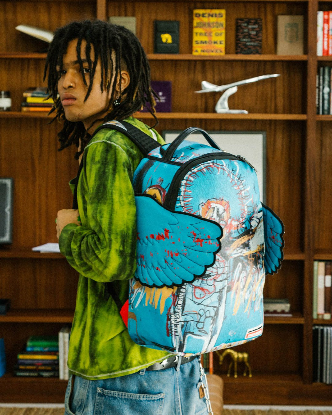 Sprayground OFFICIAL BASQUIAT UNTITLED (FALLEN ANGEL) 1981 WING BACKPACK (DLXV)
