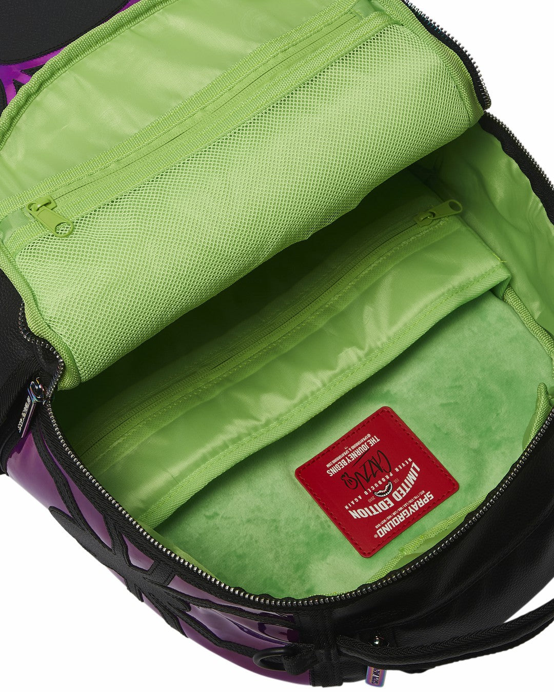 Sprayground CAZZU IRIDESCENT CUT & SEW SPIDER SKULL SHARK BACKPACK (DLXV)