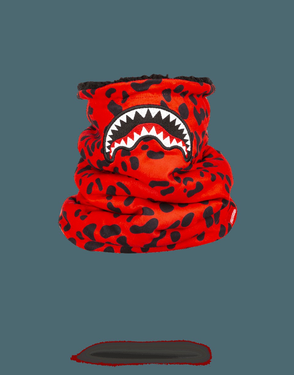 Sprayground RED LEOPARD NECK WARMER
