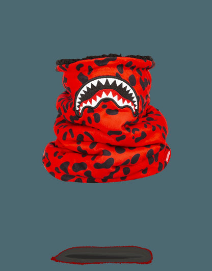 Sprayground RED LEOPARD NECK WARMER