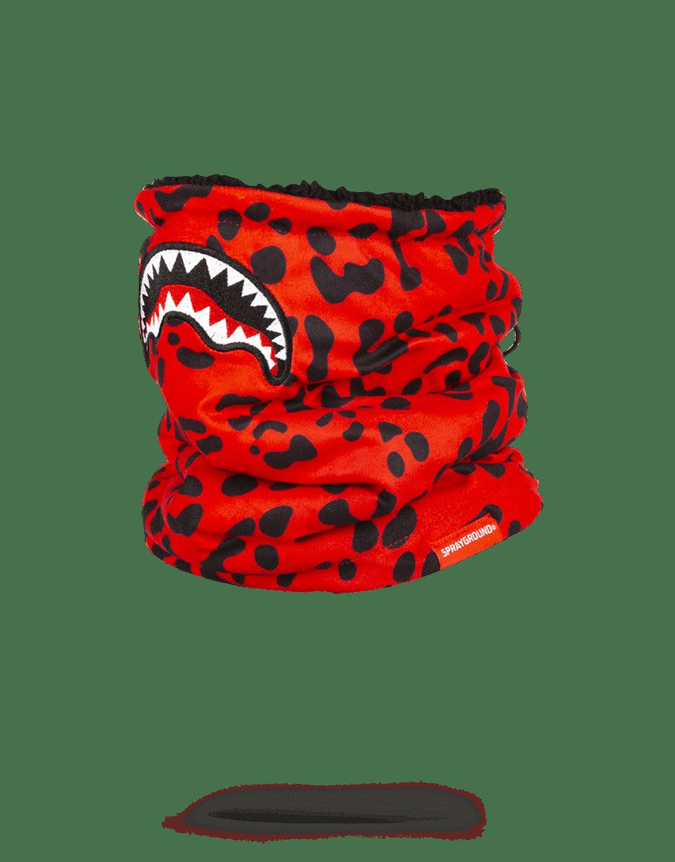 Sprayground RED LEOPARD NECK WARMER