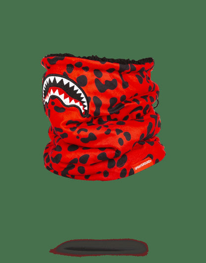 Sprayground RED LEOPARD NECK WARMER