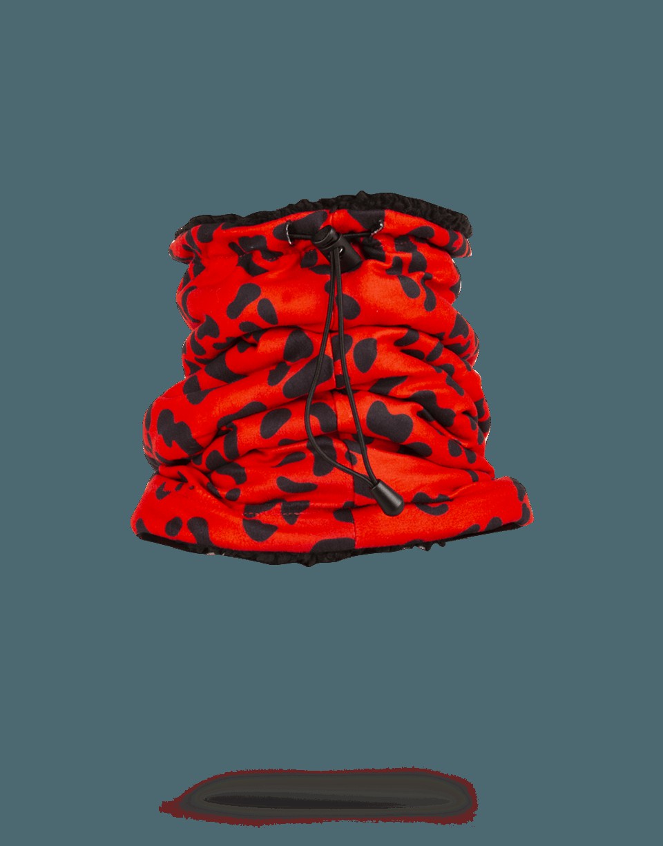 Sprayground RED LEOPARD NECK WARMER