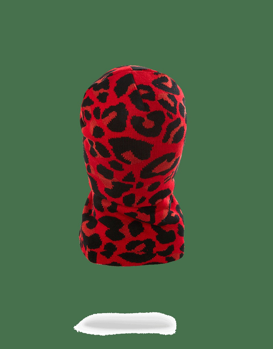 Sprayground RED LEOPARD GOLD SHARK MOUTH SKI MASK