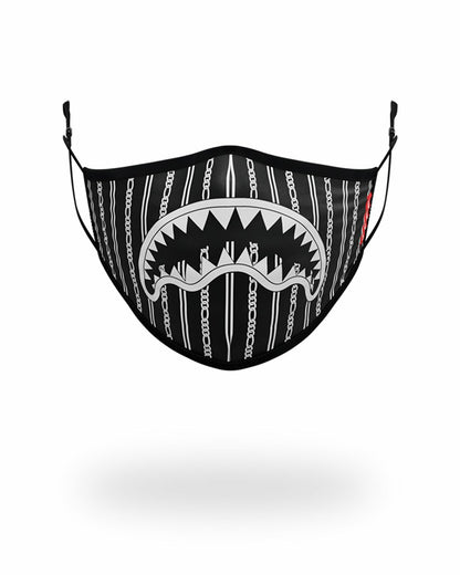 Sprayground ADULT REVERSE SHARKS IN PARIS (BLACK) FORM FITTING FACE MASK