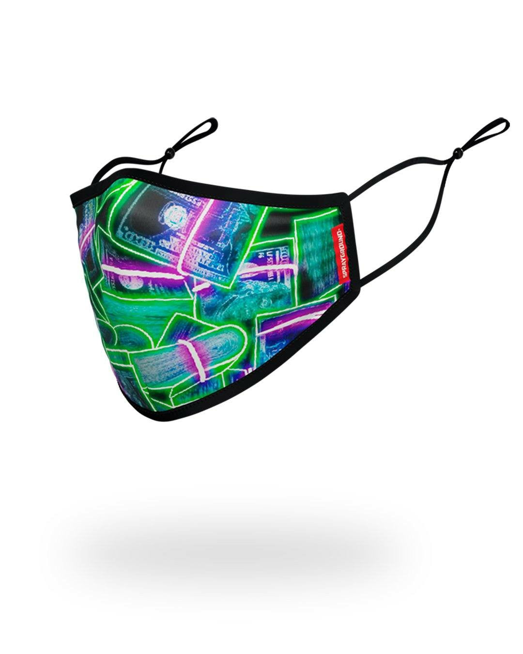 Sprayground ADULT NEON MONEY FORM FITTING FACE MASK