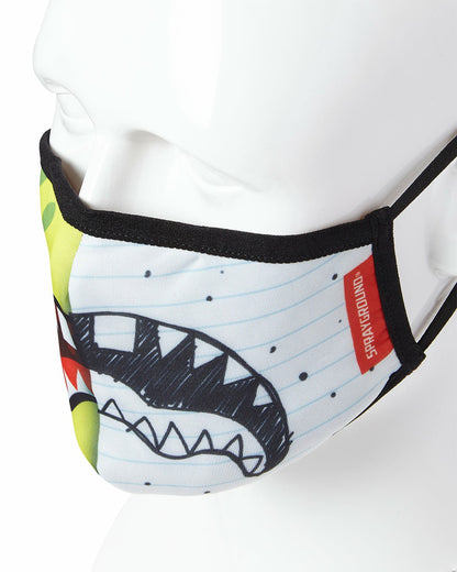 Sprayground ADULT DOODLEBOB SPLIT SHARK FORM FITTING FACE-COVERING
