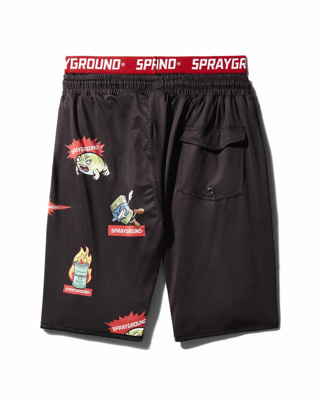 Sprayground PATCH ALL-IN CORTO SWIM TRUNKS (BLACK)