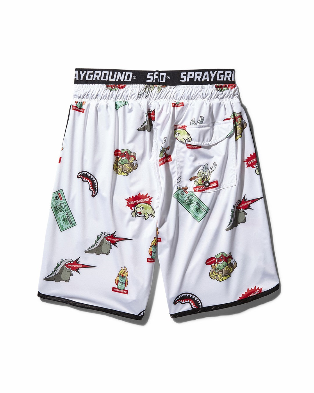 Sprayground PATCH ALL-IN CORTO SWIM TRUNKS (WHITE)