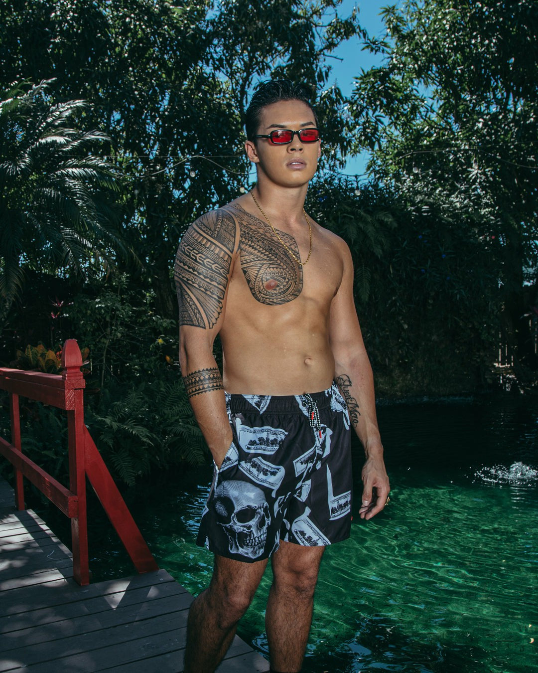 Sprayground MONEY NIGHT SHOTO SWIM TRUNKS
