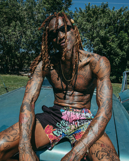 Sprayground HALF GRAFF SHOTO SWIM TRUNKS