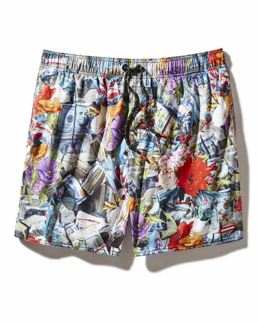 Sprayground FLORAL MONEY SHOTO SWIM TRUNKS