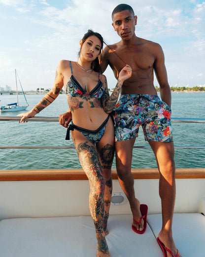 Sprayground FLORAL MONEY SHOTO SWIM TRUNKS