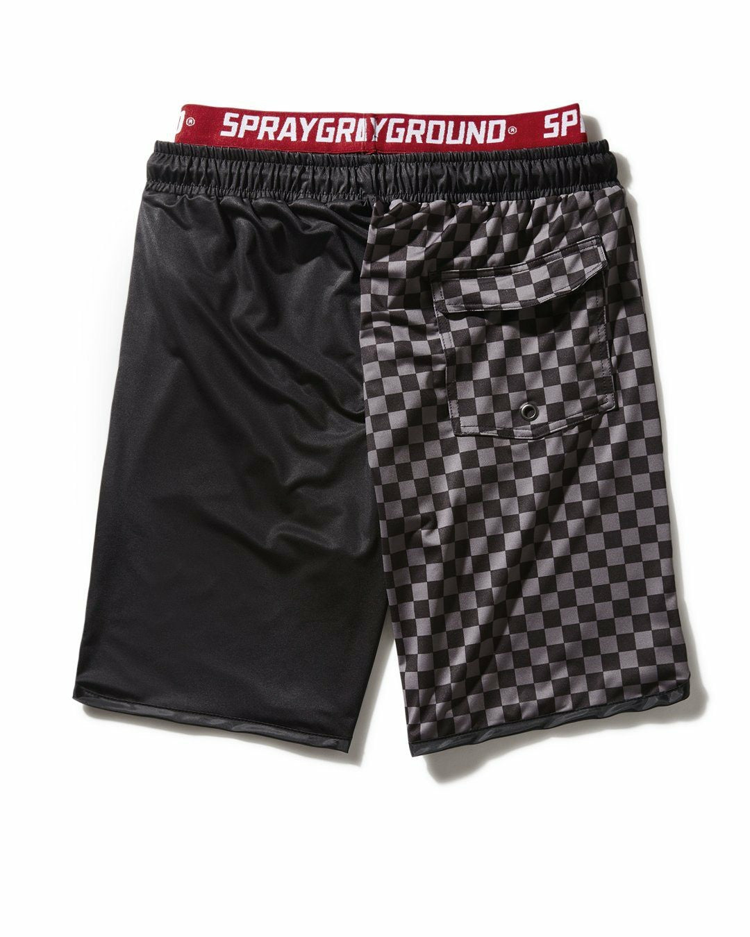 Sprayground GREY CHECKERED SPLIT CORTO SWIM TRUNKS