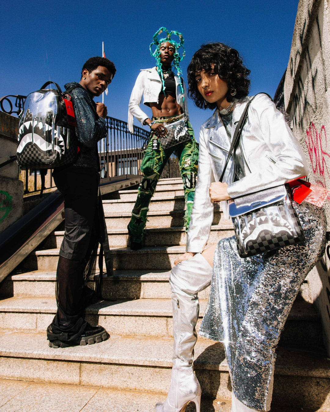 Sprayground GHOST DRIP CROSSOVER CLUTCH