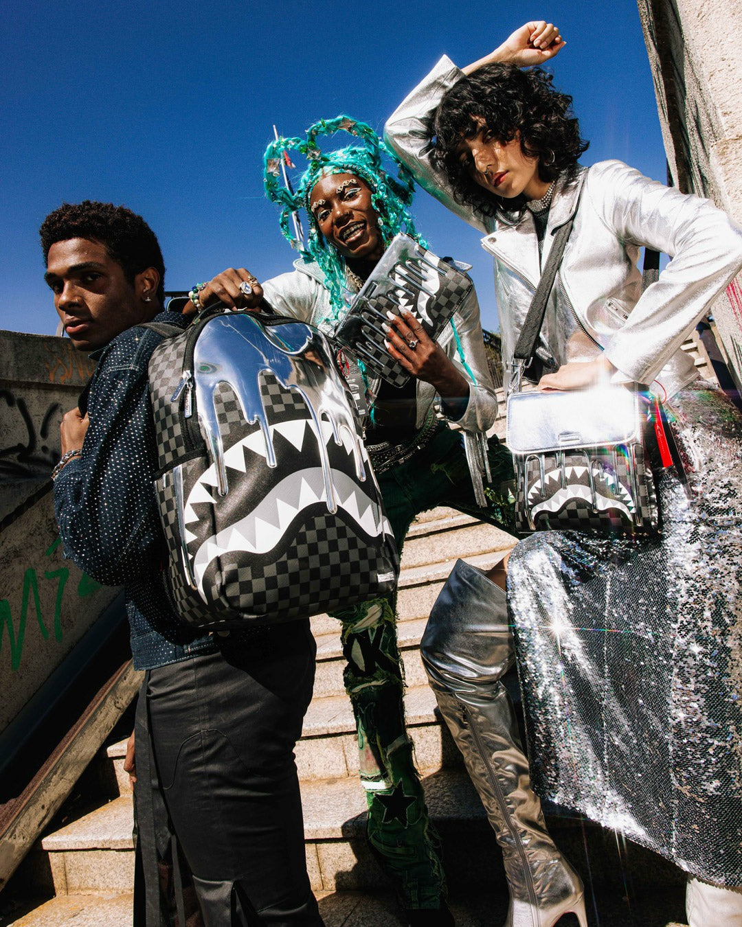 Sprayground GHOST DRIP CROSSOVER CLUTCH