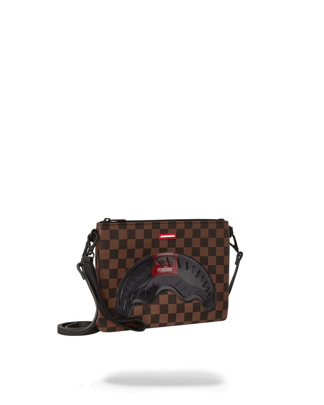Sprayground SHARKS IN PARIS CLEAR FOR TAKEOFF CROSSOVER CLUTCH WITH STRAP