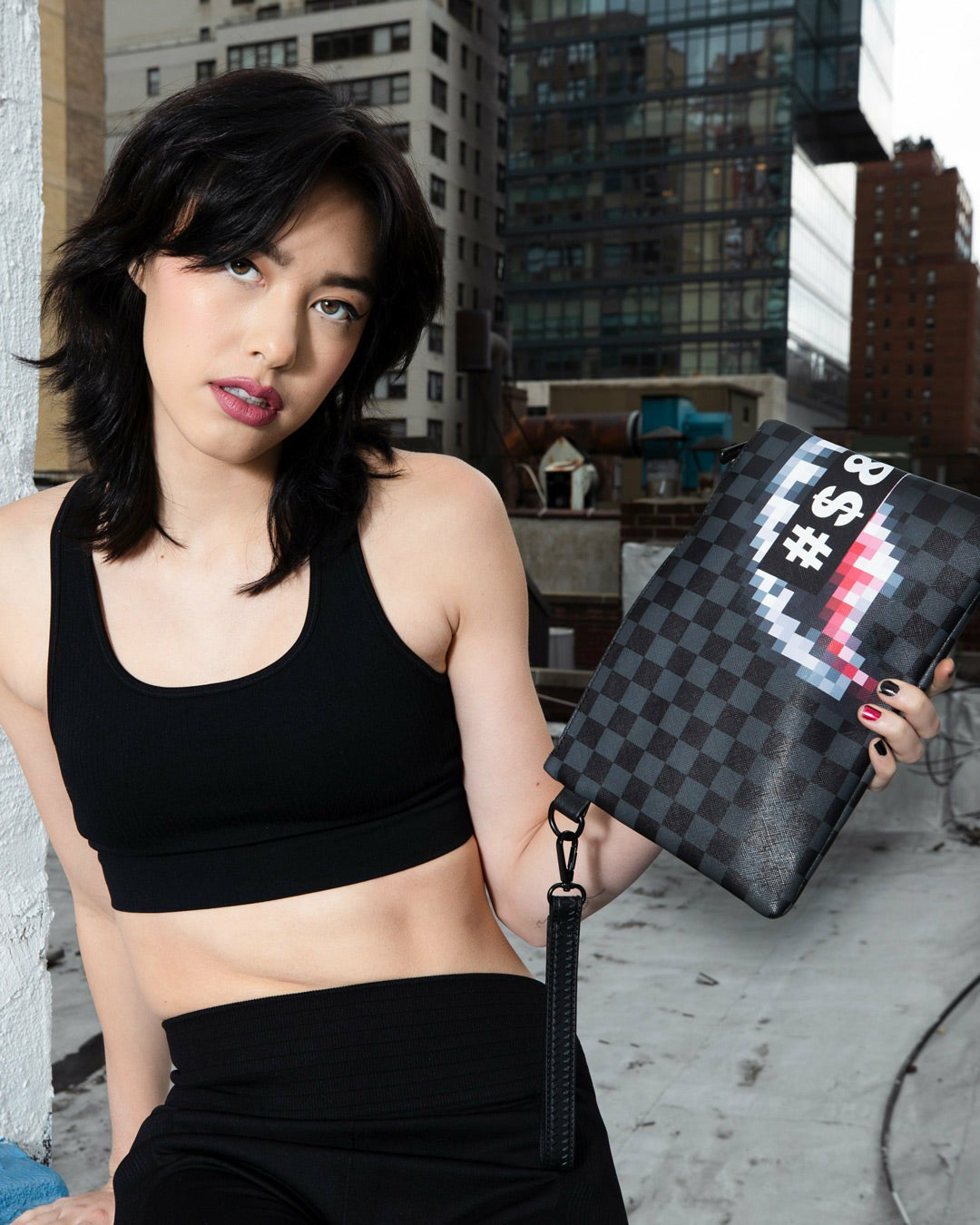 Sprayground WHAT THE BEEP' SHARK CROSSOVER CLUTCH