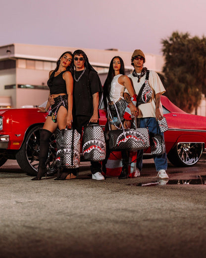 Sprayground SCRIBBLE DRIBBLE CHECK DUFFLE