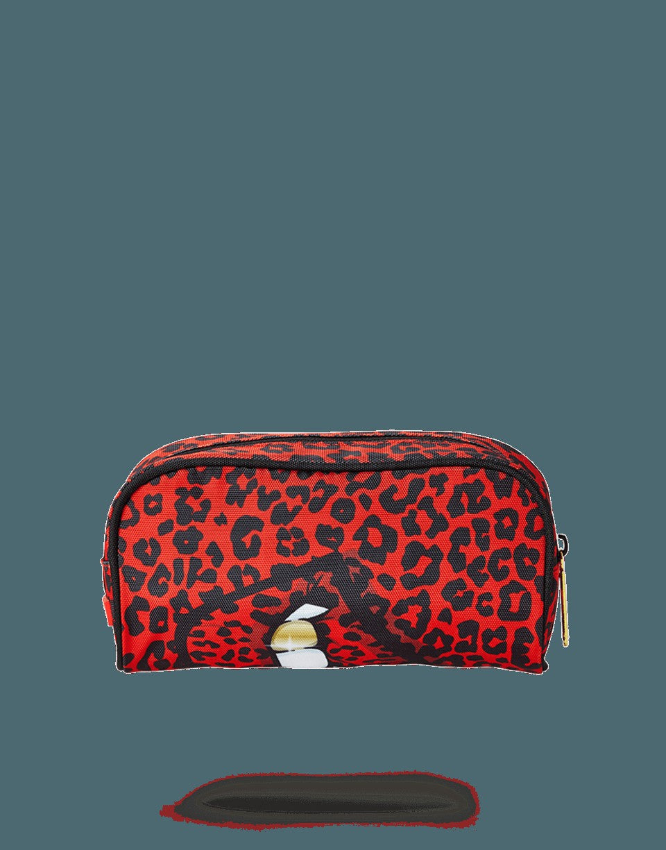 Sprayground RED LEOPARD LIPS PENCIL CASE