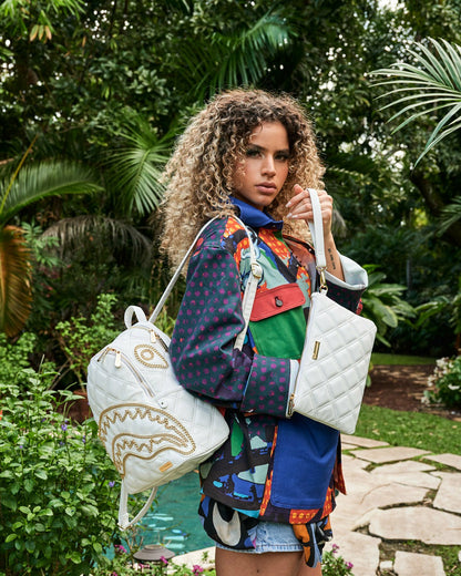 Sprayground RIVIERA LE BLANC GOLD CHAIN SHARK SAVAGE BACKPACK