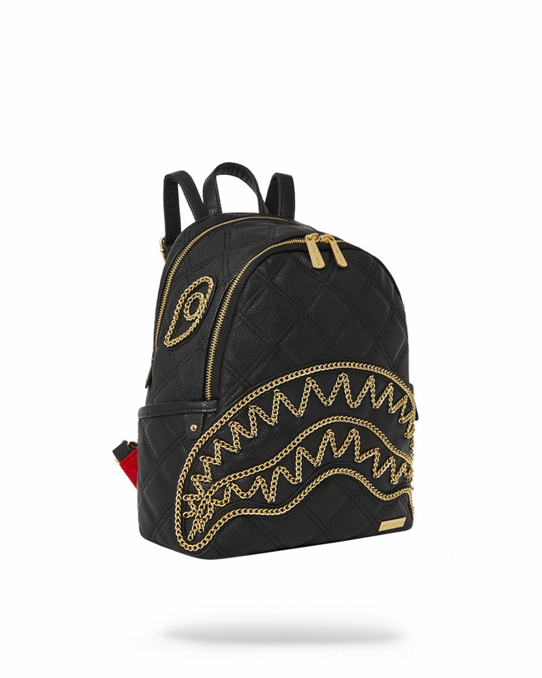 Sprayground NOIR QUILT GOLD CHAIN SHARK SAVAGE BACKPACK