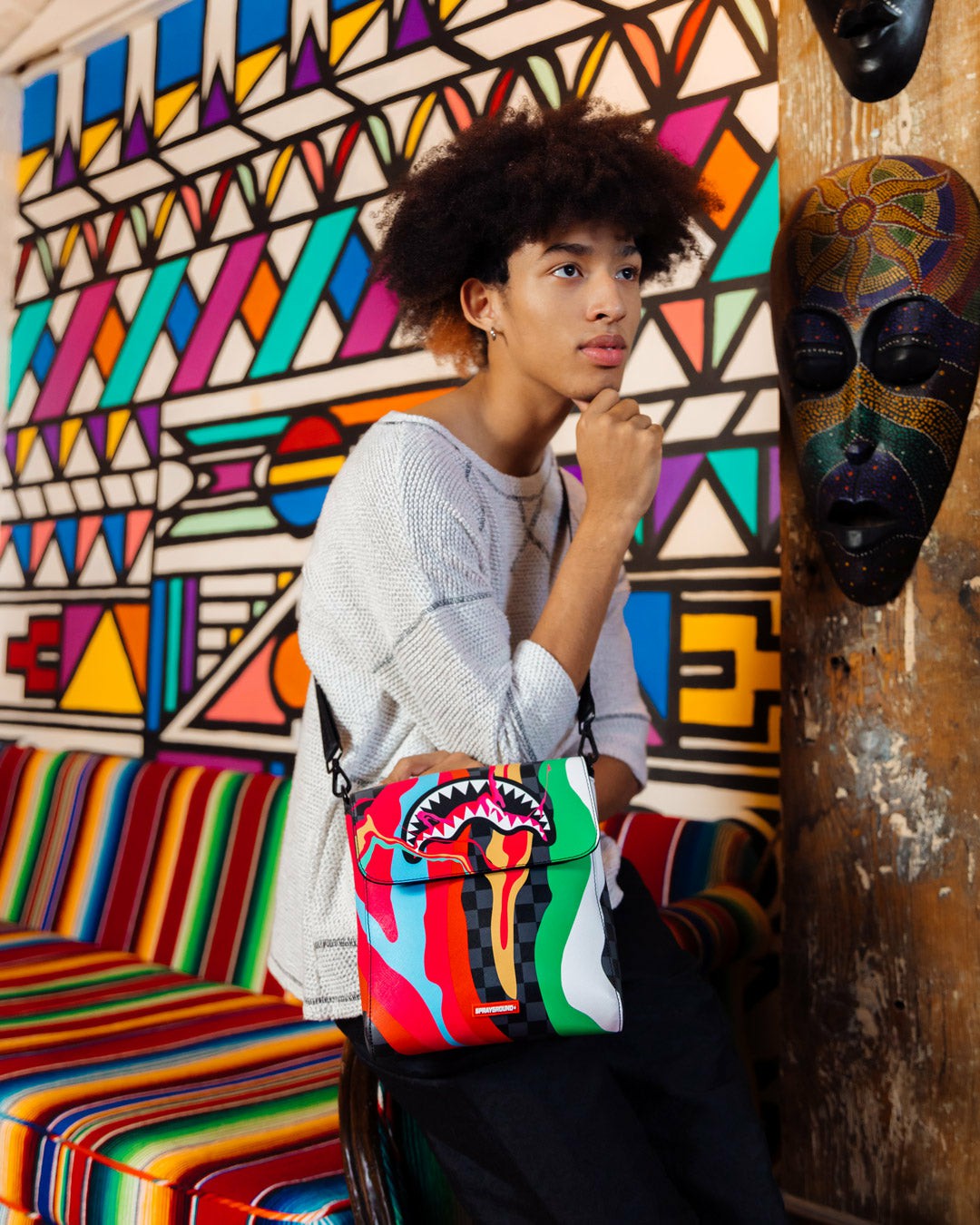 Sprayground TRIPPY TAFFY LARGE SLING CROSSBODY