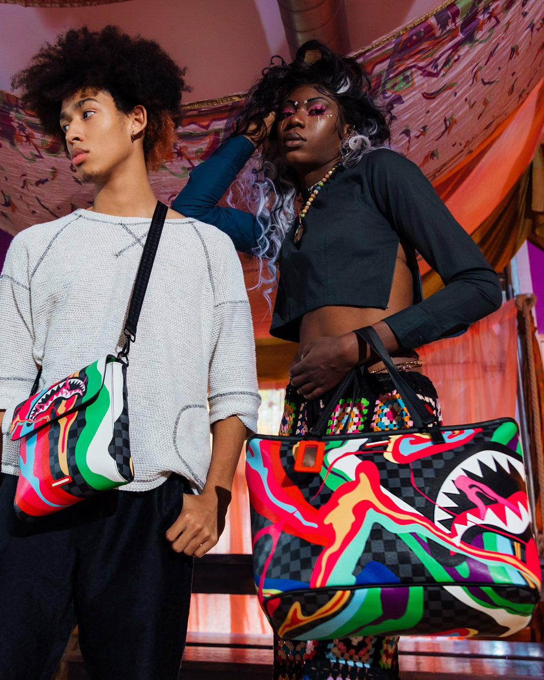 Sprayground TRIPPY TAFFY LARGE SLING CROSSBODY